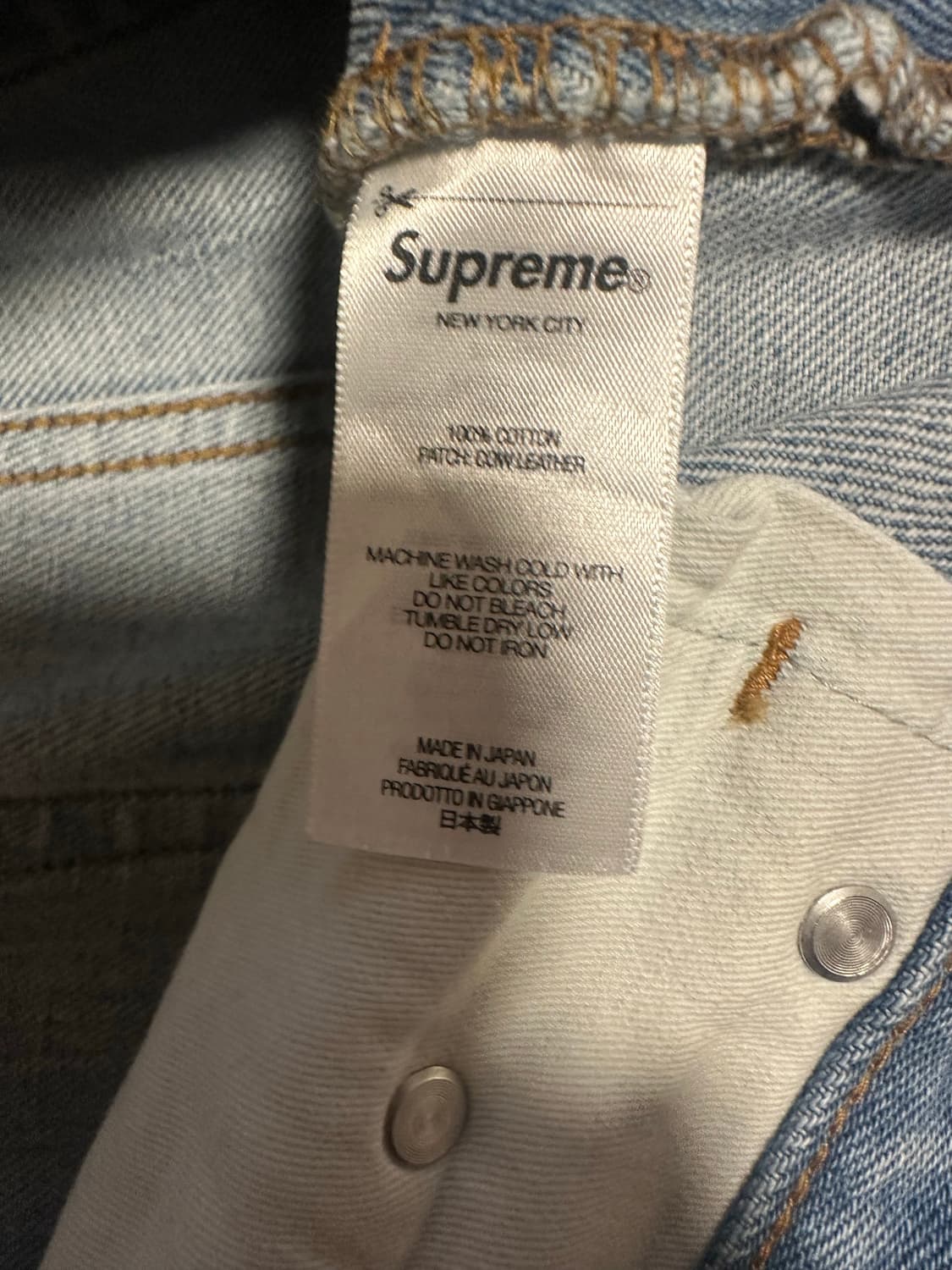 슈프림 스톤워시 슬림 데님 팬츠 32 상품이미지5