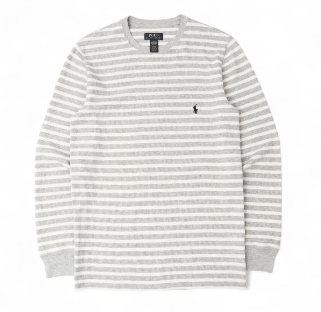 구함) 폴로 랄프로렌 그레이 스트라이프 와플 롱슬리브 상품이미지1