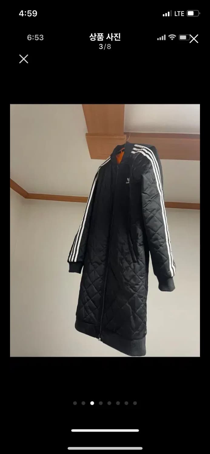 아디다스 오리지널 퀼팅 롱패딩 블랙 55 85 나이키 노스페이스 네파 상품이미지3