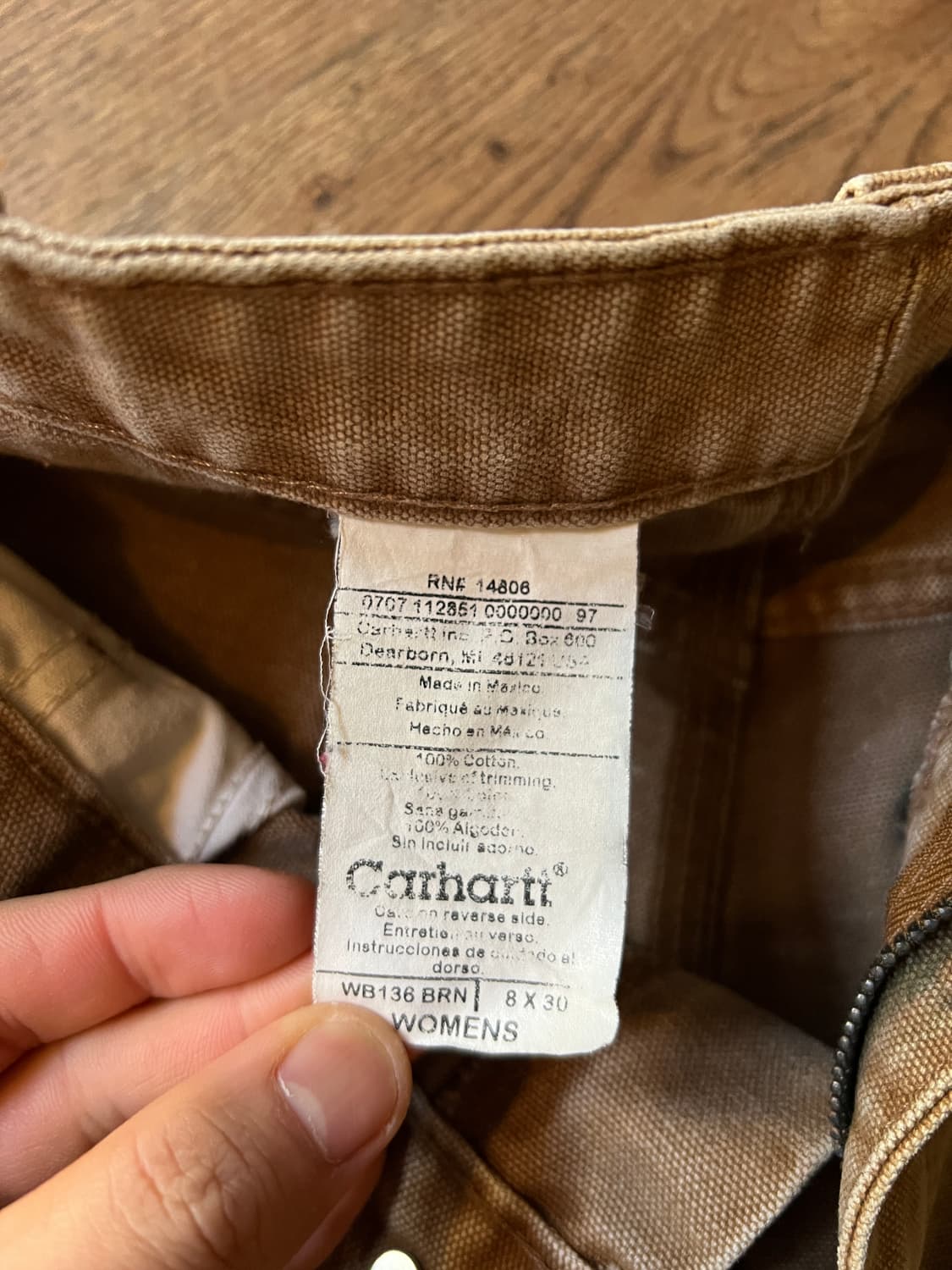 [30]칼하트 USA 빈티지 페인팅 브라운 더블니 워크 팬츠 상품이미지9