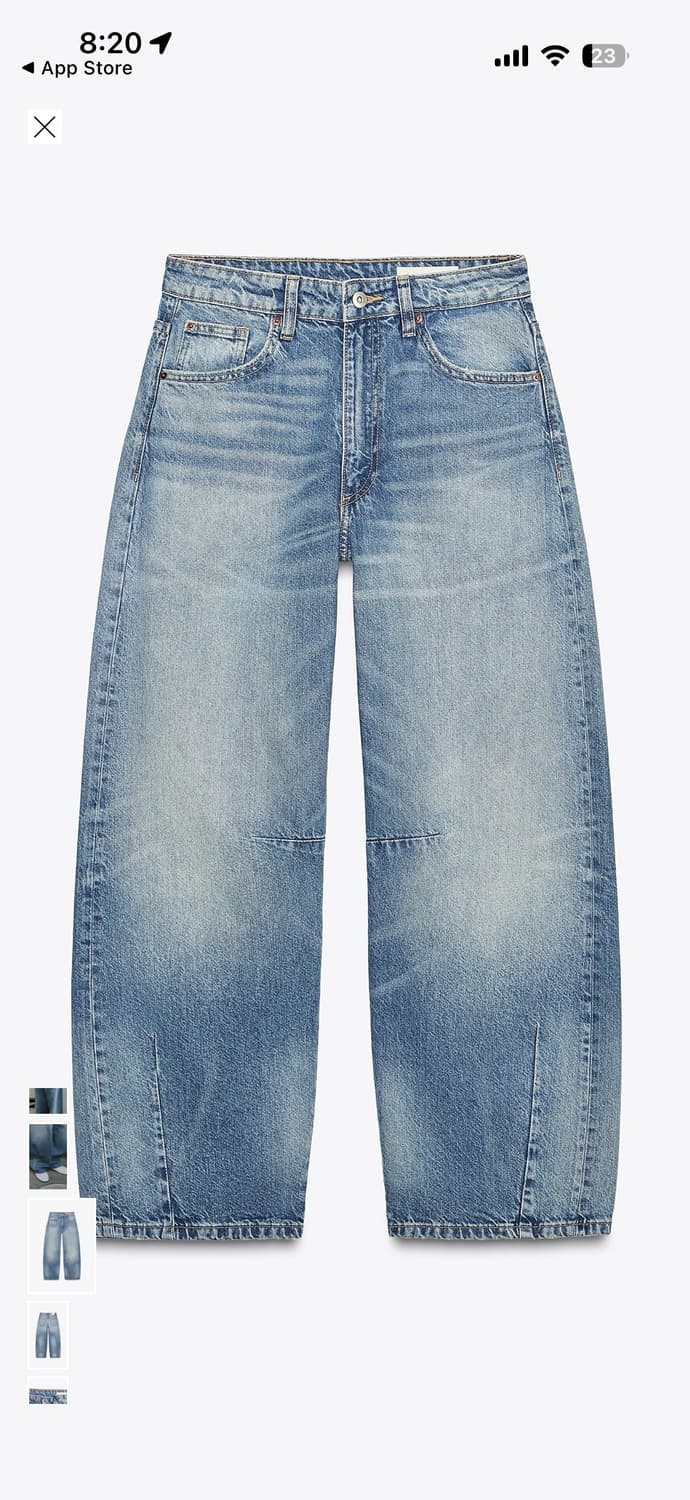 자라 TRF 배기 벌룬 미드라이즈 진 EU38 상품이미지2