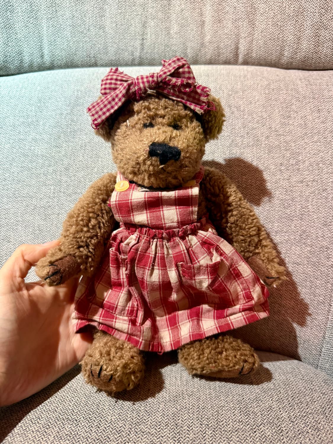 보이즈베어 빈티지 체크 곰인형 테디베어 상품이미지4