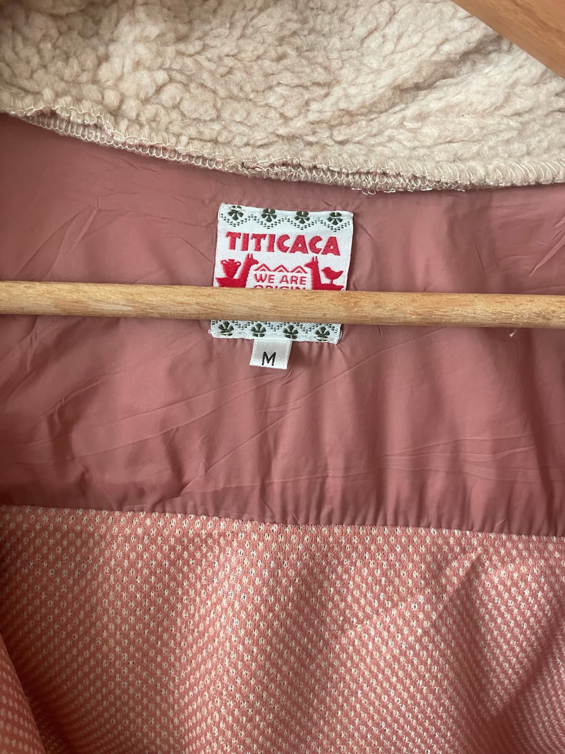 모리걸 빈티지 티티카카 핑크 배색 플리스 자켓 💗💛 상품이미지3