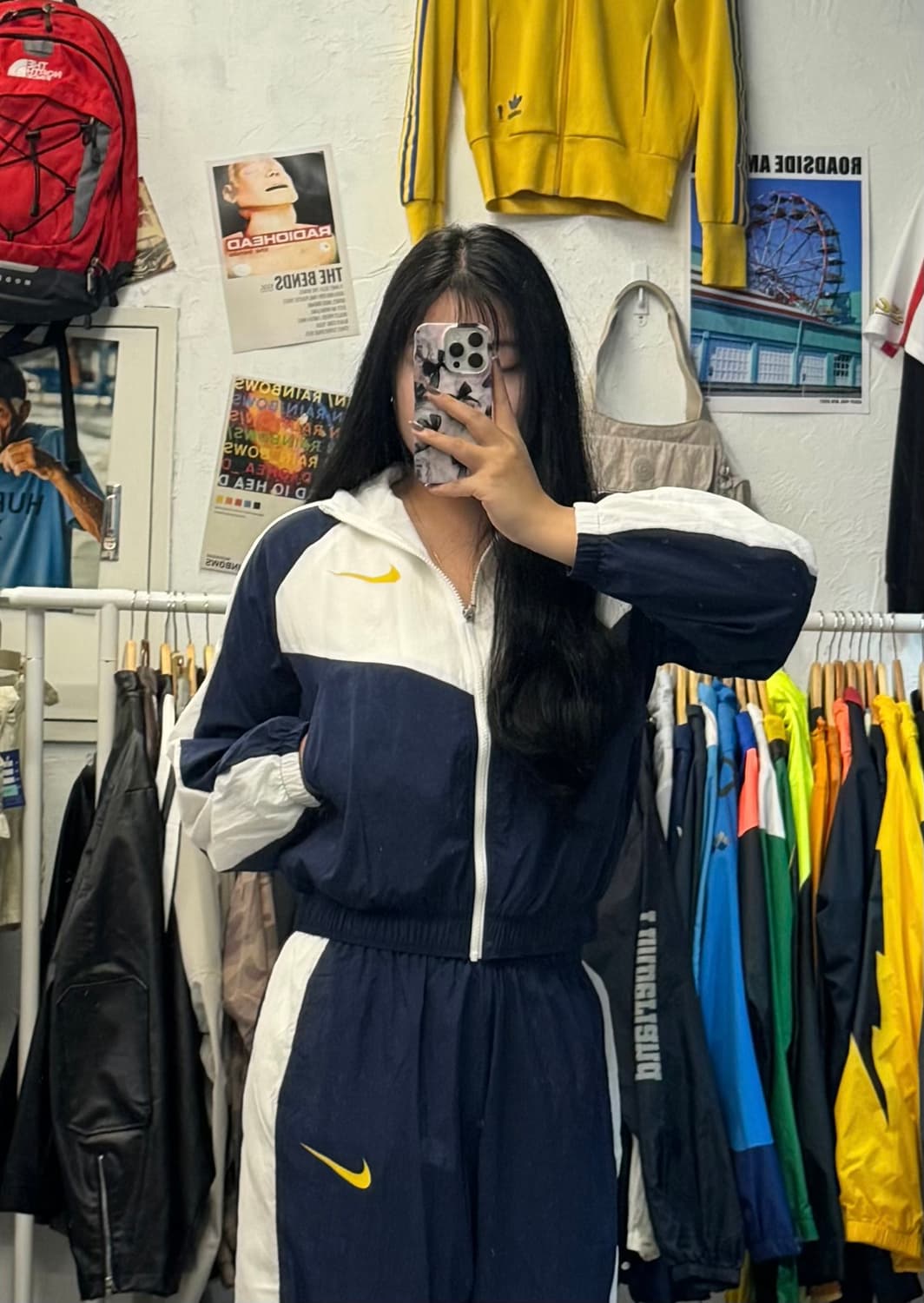 나이키 NSW 스우시 우븐 자켓 크롭 네이비 바람막이 M 추천 상품이미지1