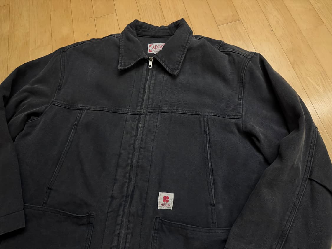 [에이카화이트] 빈티지 피그먼트 필드 파카 차콜 (L) 상품이미지2