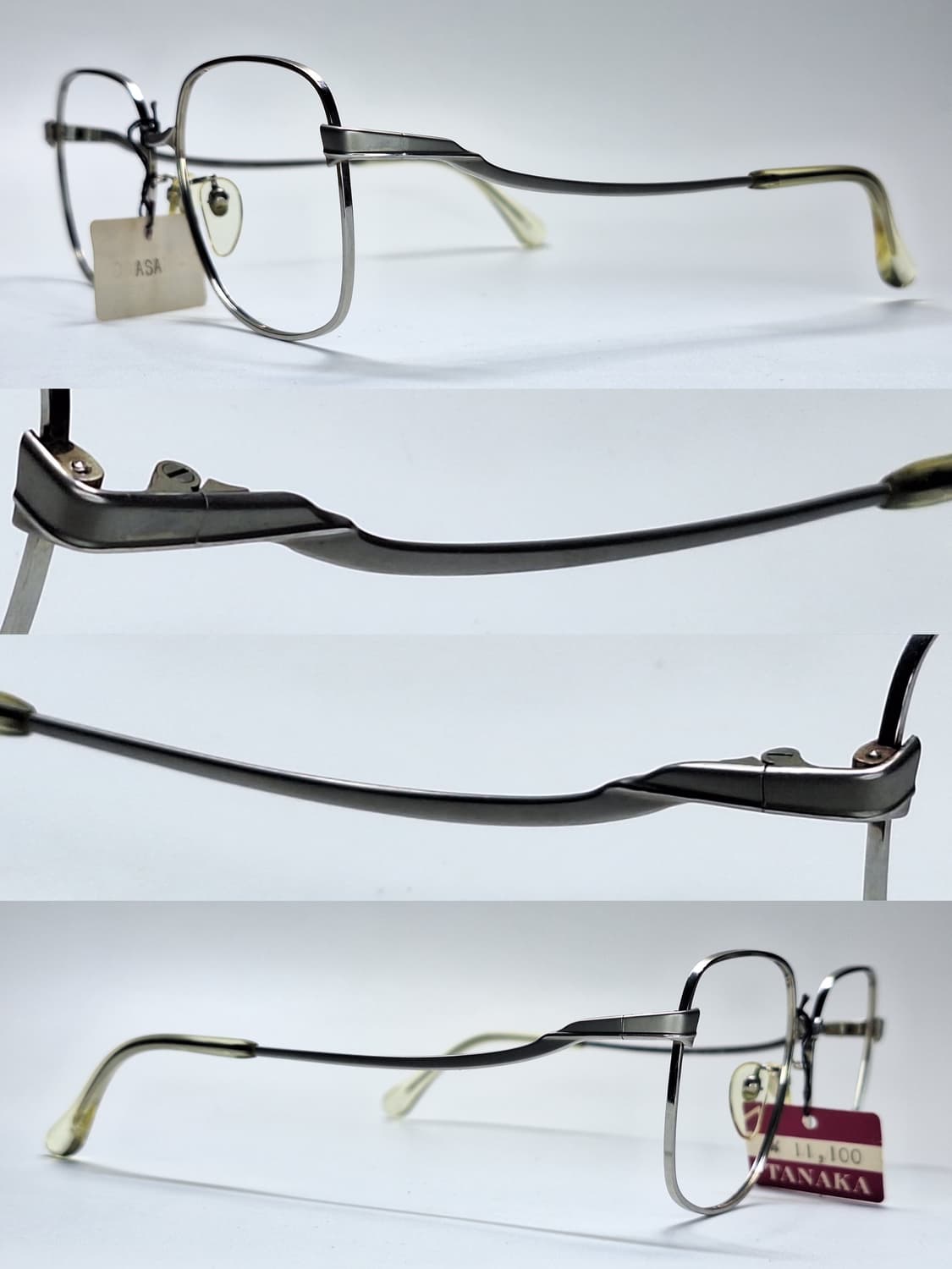 80s 일본제 빈티지 데드스톡/SPM 선플래티늄 웰링턴 안경테 56mm 상품이미지2