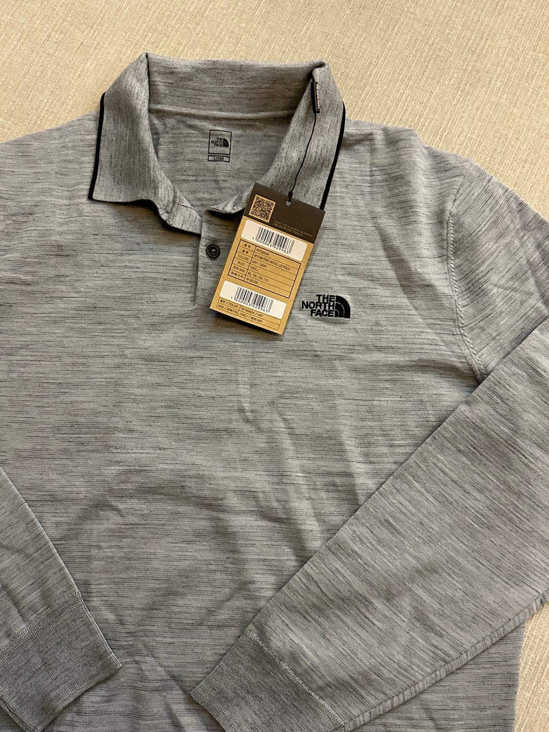 새상품) 노스페이스 메리노울 긴팔 폴로티 상품이미지4