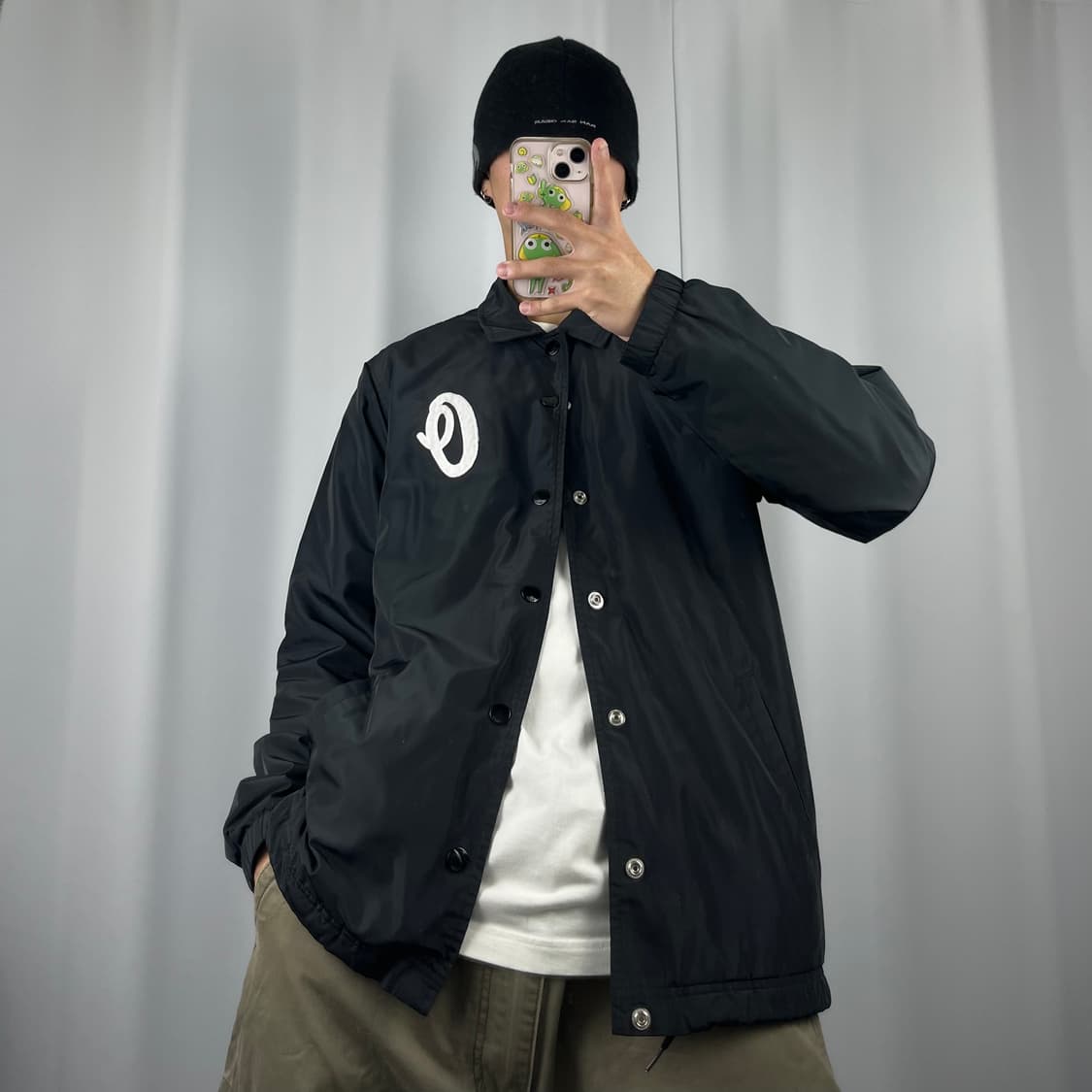 <오베이 백 로고 퀼팅 바람막이 자켓> No.1251 상품이미지2