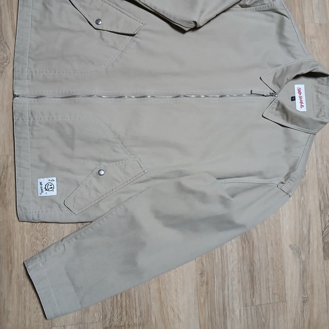 커스텀멜로우 SAD SMILE 새드스마일 오버핏 면자켓 XL 105 상품이미지5