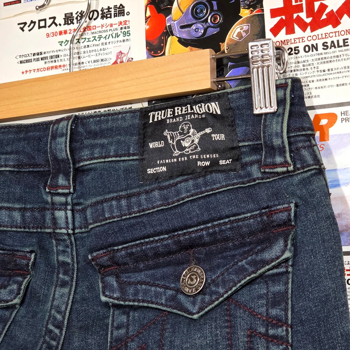 트루릴리전 진청 로우라이즈 세미 부츠컷 데님 팬츠 상품이미지2