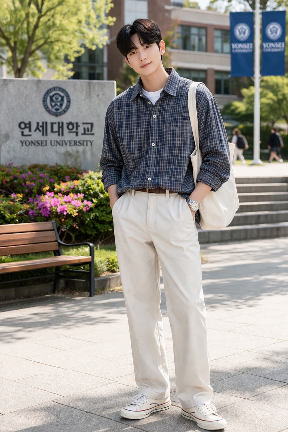 마가렛호웰 패턴 셔츠 L 상품이미지2