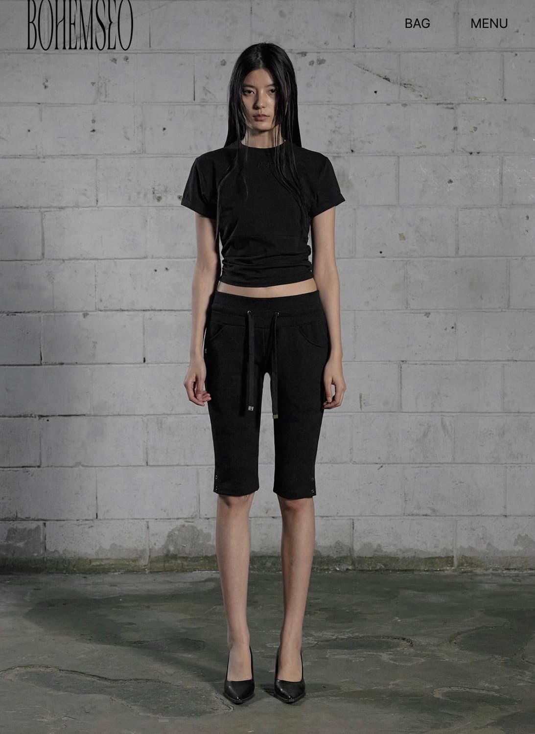 보헤미안서울 카프리팬츠 CALYPSO JERSEY PANTS, BLACK 상품이미지1
