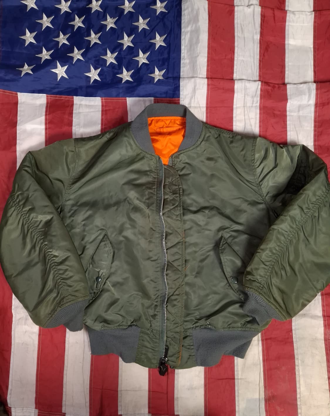 오리지날 미국제조 알파사 미공군 민수용 MA-1 항공점퍼 상품이미지2