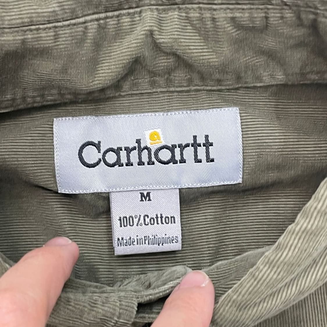 CARHARTT 코듀로이 셔츠 카키 M 상품이미지6