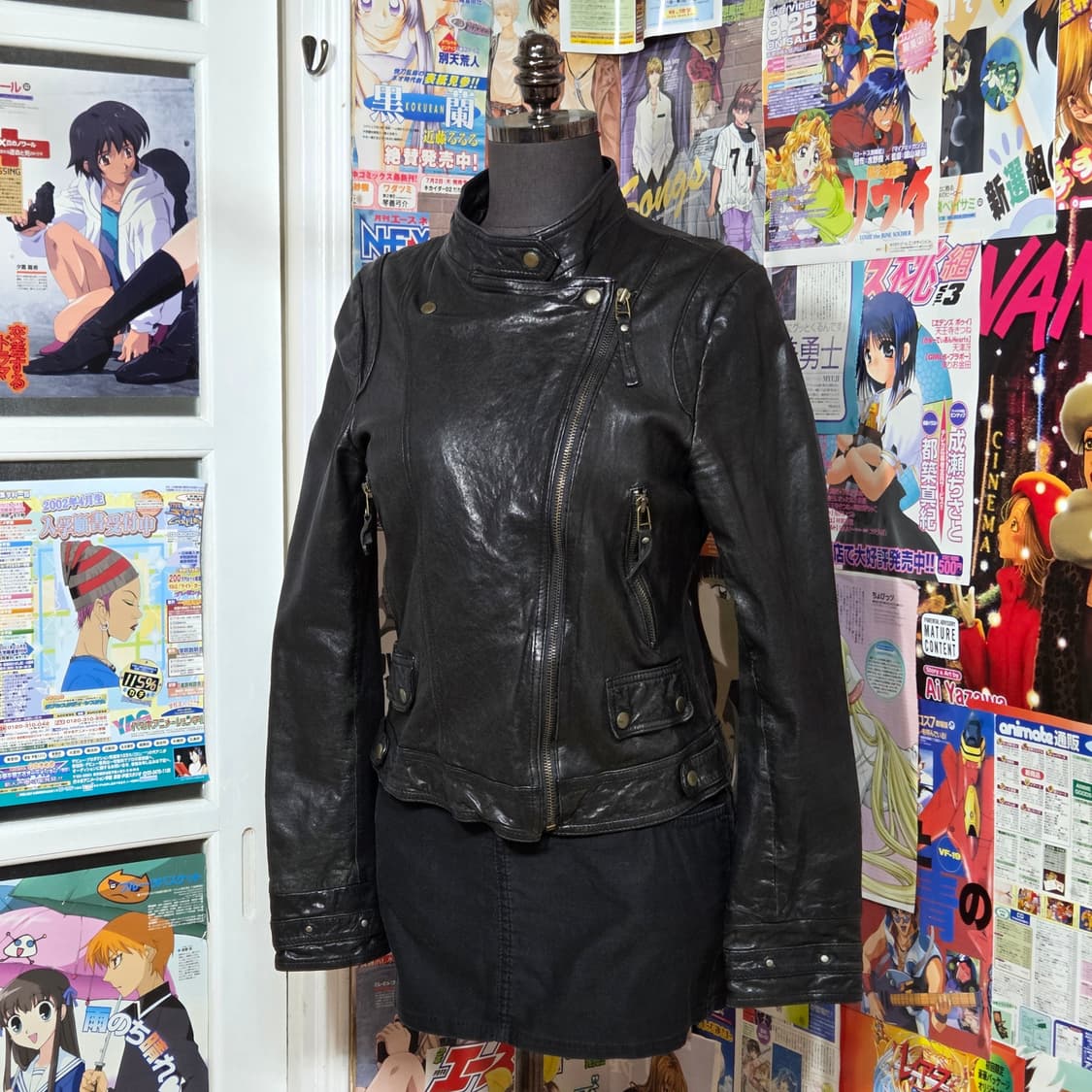빈티지 락시크 양가죽 걸즈 라이더 자켓 상품이미지1