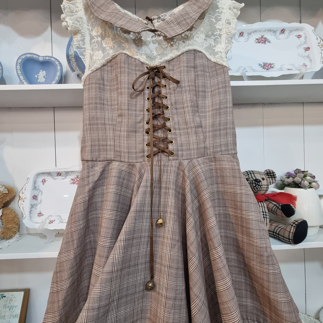 리즈리사(Liz Lisa) 체크 레이스 코르셋 원피스 상품이미지3