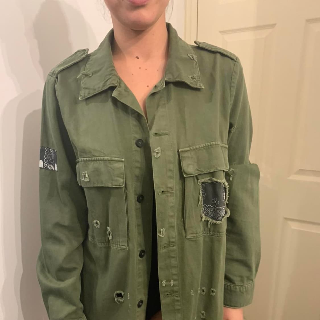 ZARA 자라 건즈앤로지스 빈티지 데미지 셔츠 자켓 상품이미지2