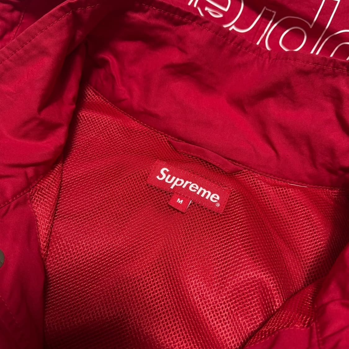 슈프림 19ss week10 레드컬러 코튼 히든 후디 하이랜드 자켓 상품이미지3