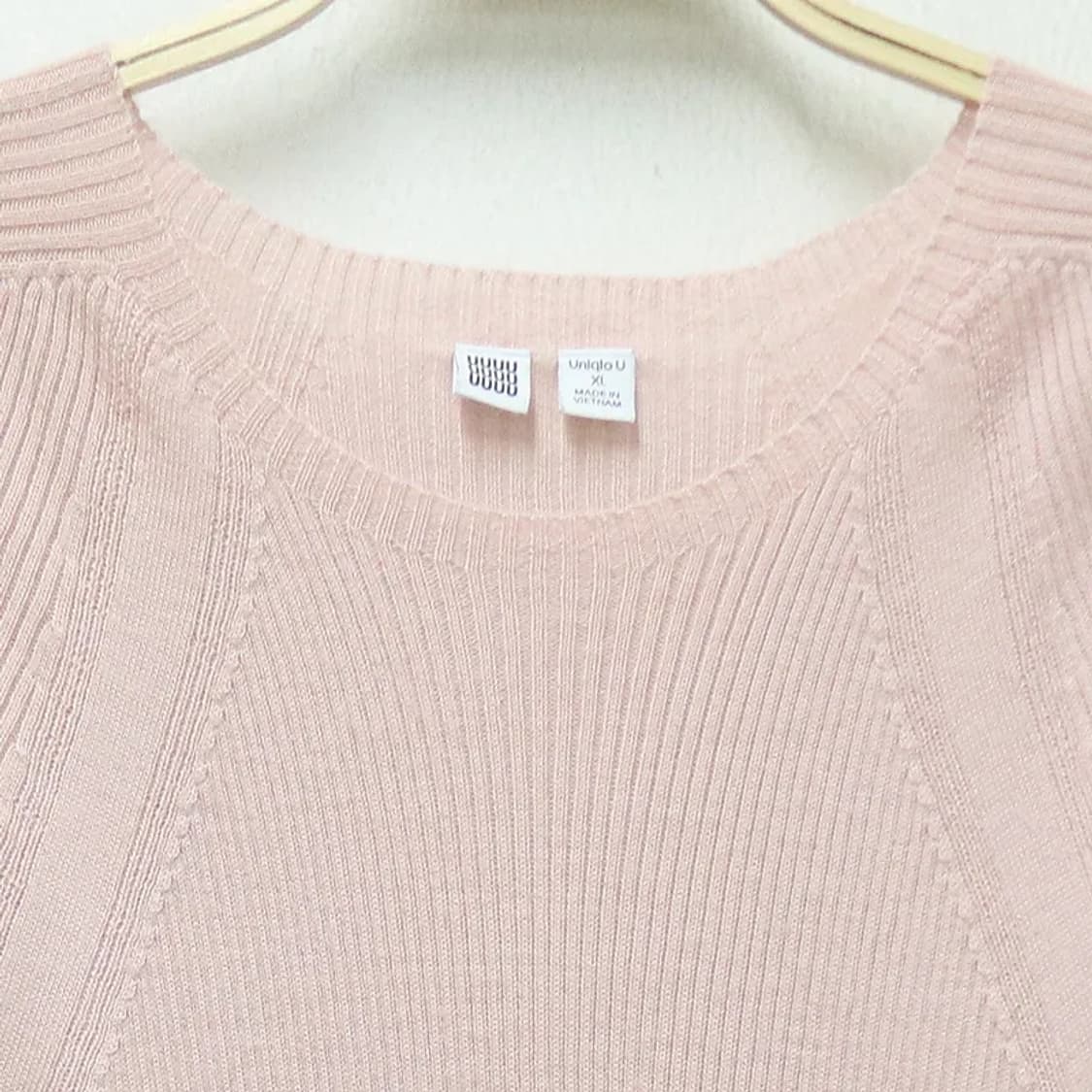 유니클로 핑크  울 래글런 니트 61106 상품이미지5