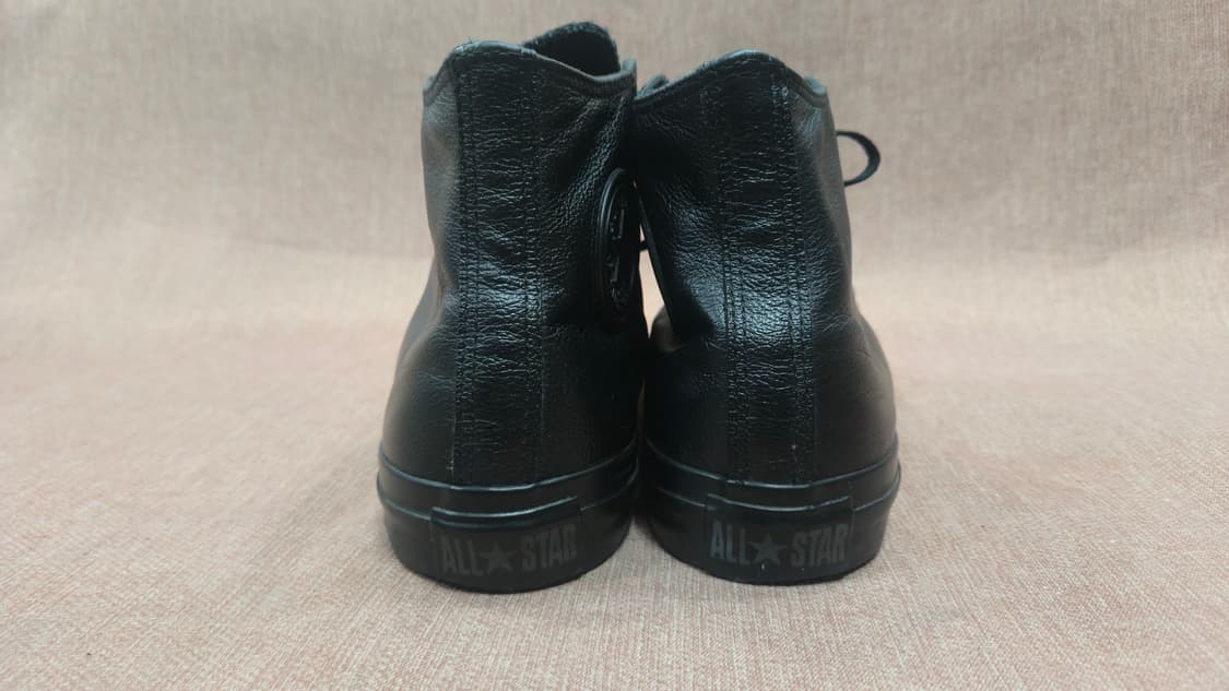 컨버스 260mm- 척테일러 올스타 레더 하이 블랙 모노 상품이미지5