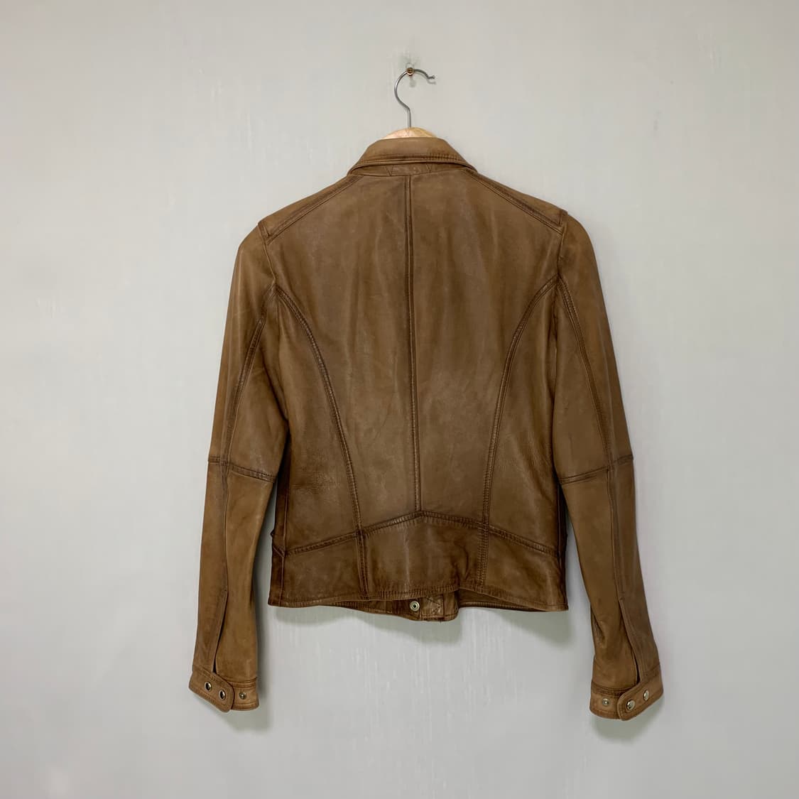 마시모두띠 리얼레더 양가죽 라이더 자켓 여성 S-M 빈티지 상품이미지3