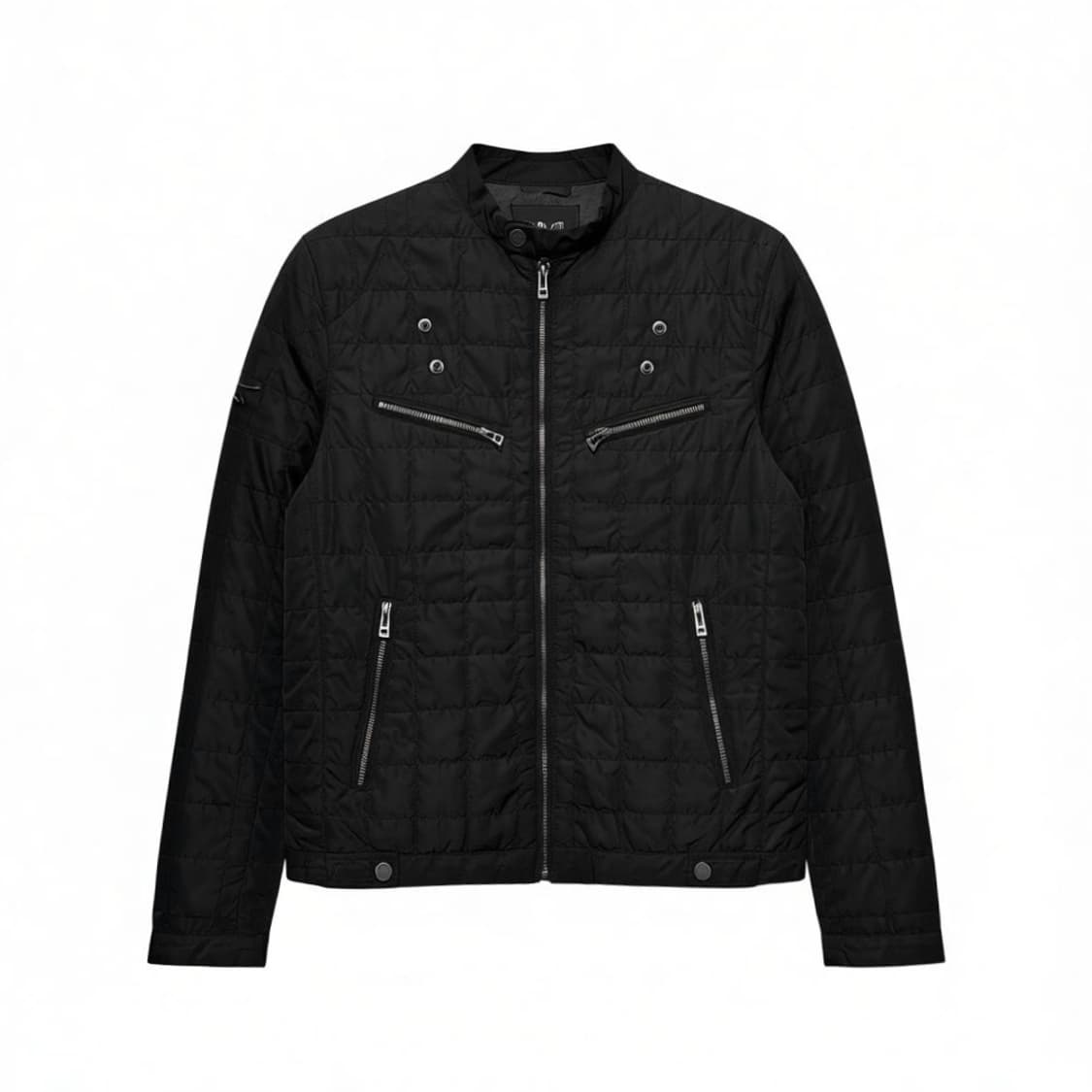 Zadig&Voltaire 퀼팅 바이커 자켓 사선지퍼 스냅 디테일 블랙 상품이미지1