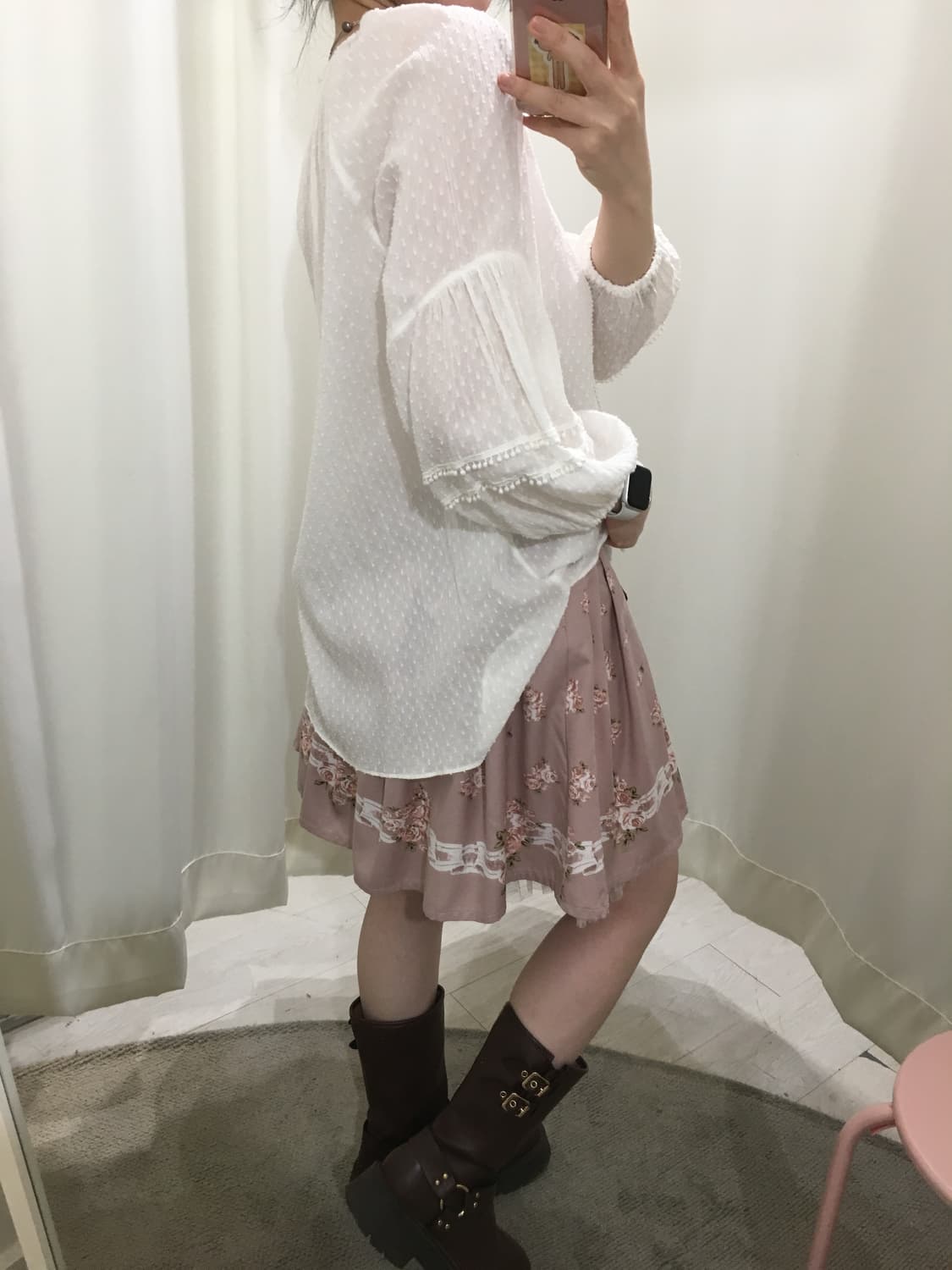Ank rouge flower mini skirt 상품이미지5