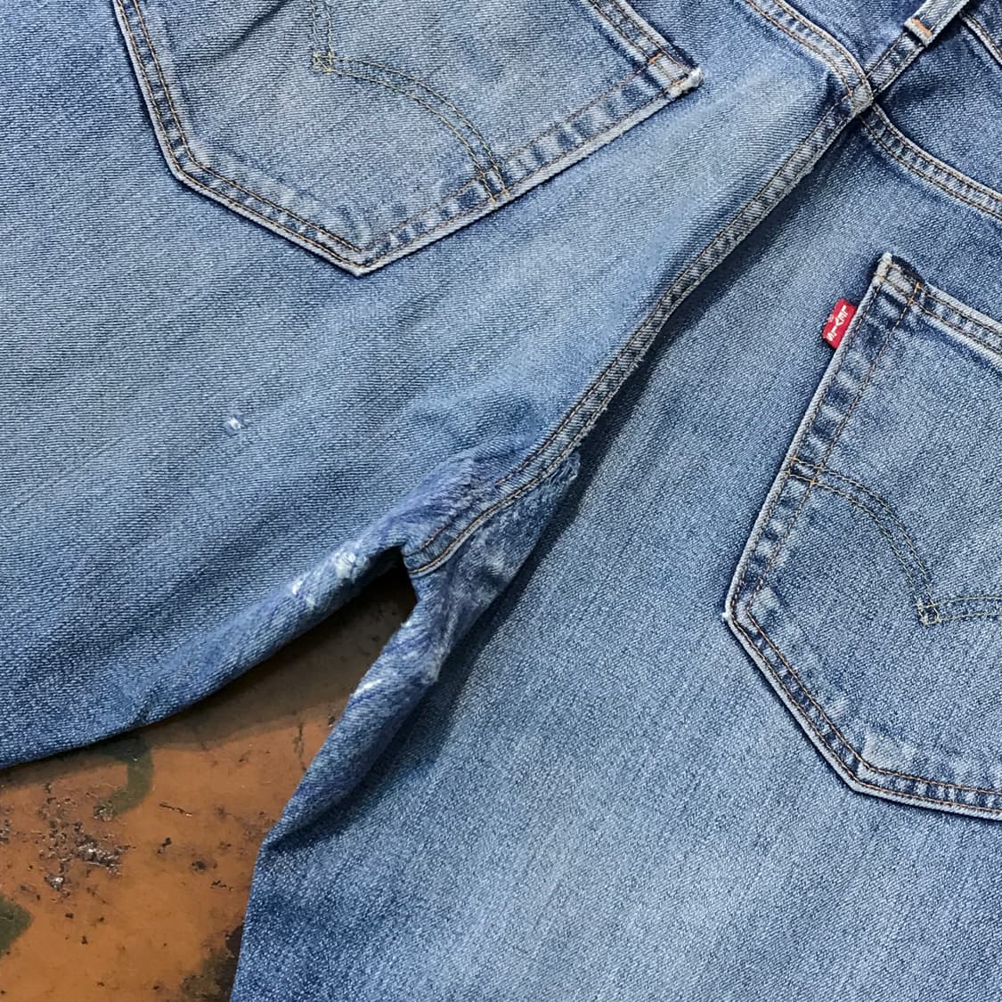 리바이스 502 중청 스판 데님 팬츠 허리 39 40 빅사이즈 상품이미지3