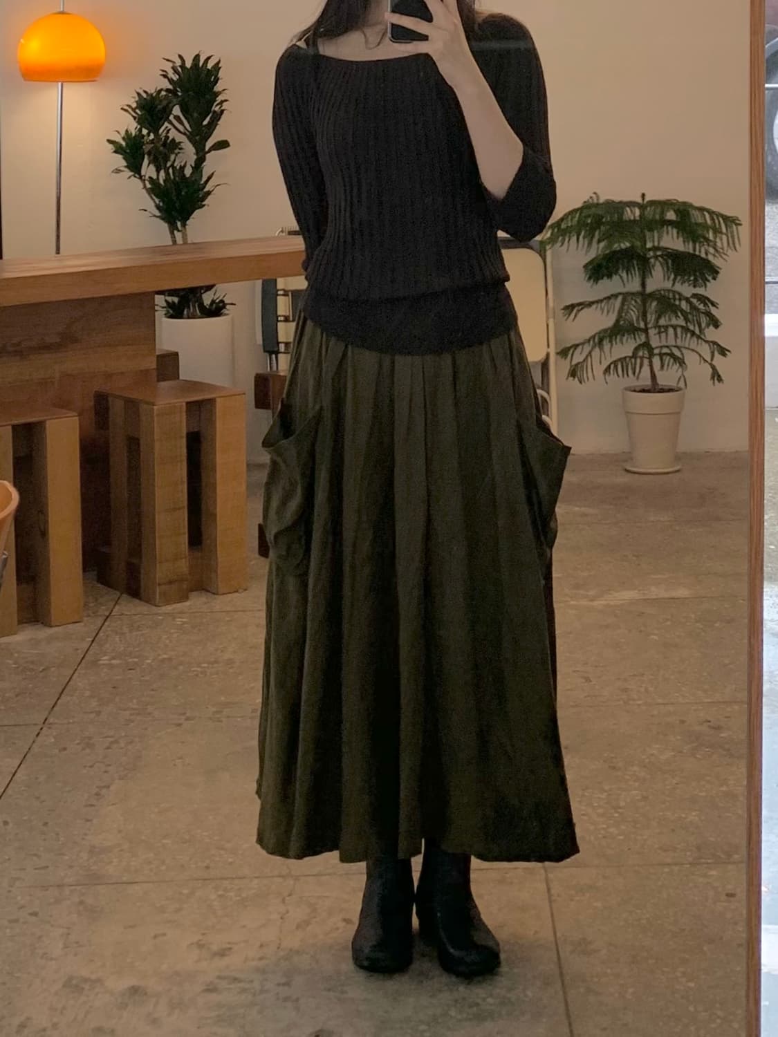 Y’s 요지 야마모토 린넨 스커트 상품이미지6