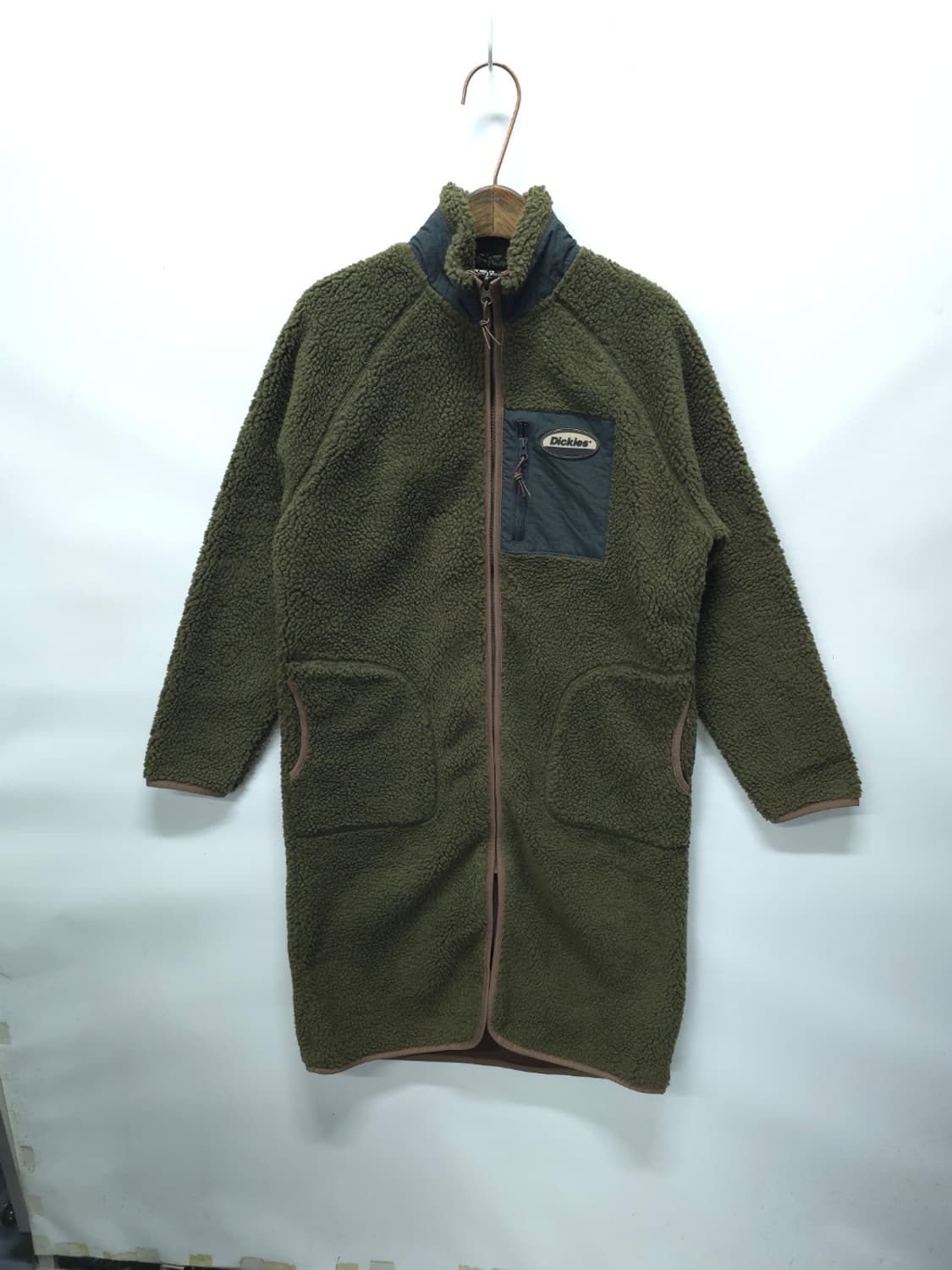 Dickies(디키즈) 롱 후리스 자켓 S 올리브 상품이미지1