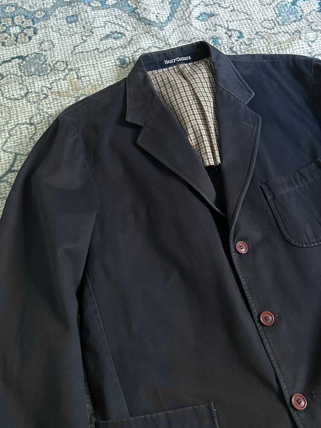 헨리코튼 네이비 코튼 블레이저 Made in Japan 상품이미지2