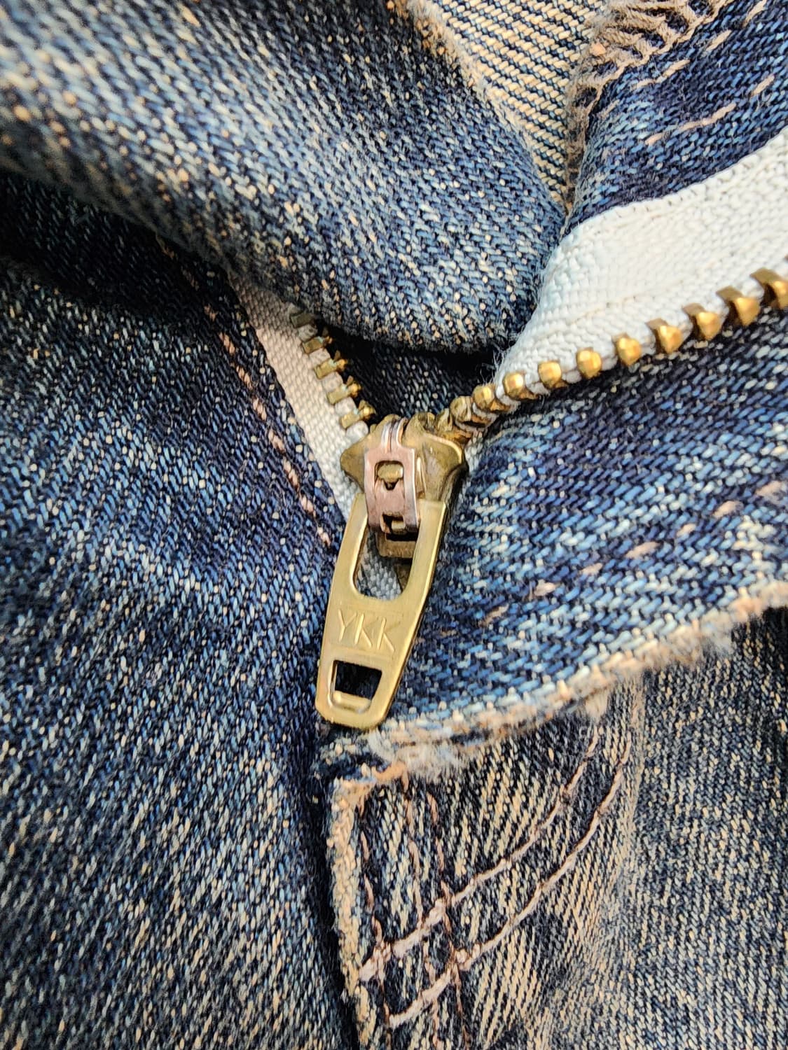 ZARA 자라 워싱 와이드 데님 팬츠 팜. (32~33)인치 중청 청바지 상품이미지5