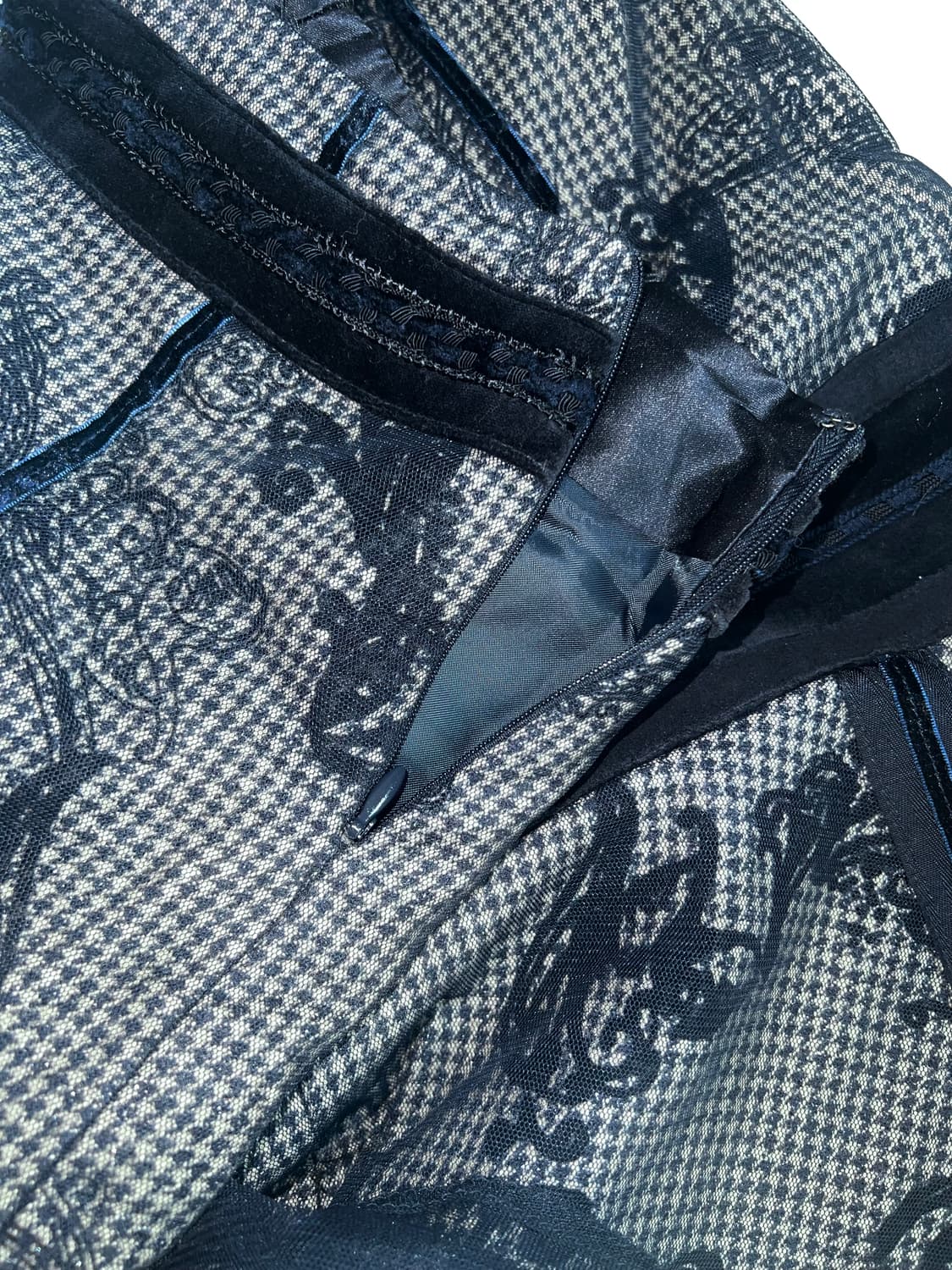 고딕 엔틱 시스루 레이어 미디스커트 치마 상품이미지4