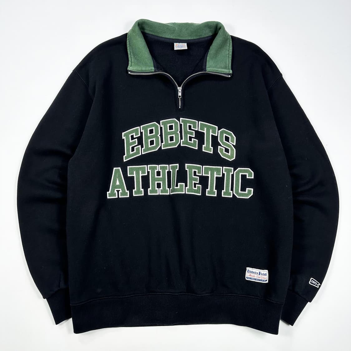 이벳필드 레터링 반집업 하프 블랙 맨투맨 (L) 상품이미지2