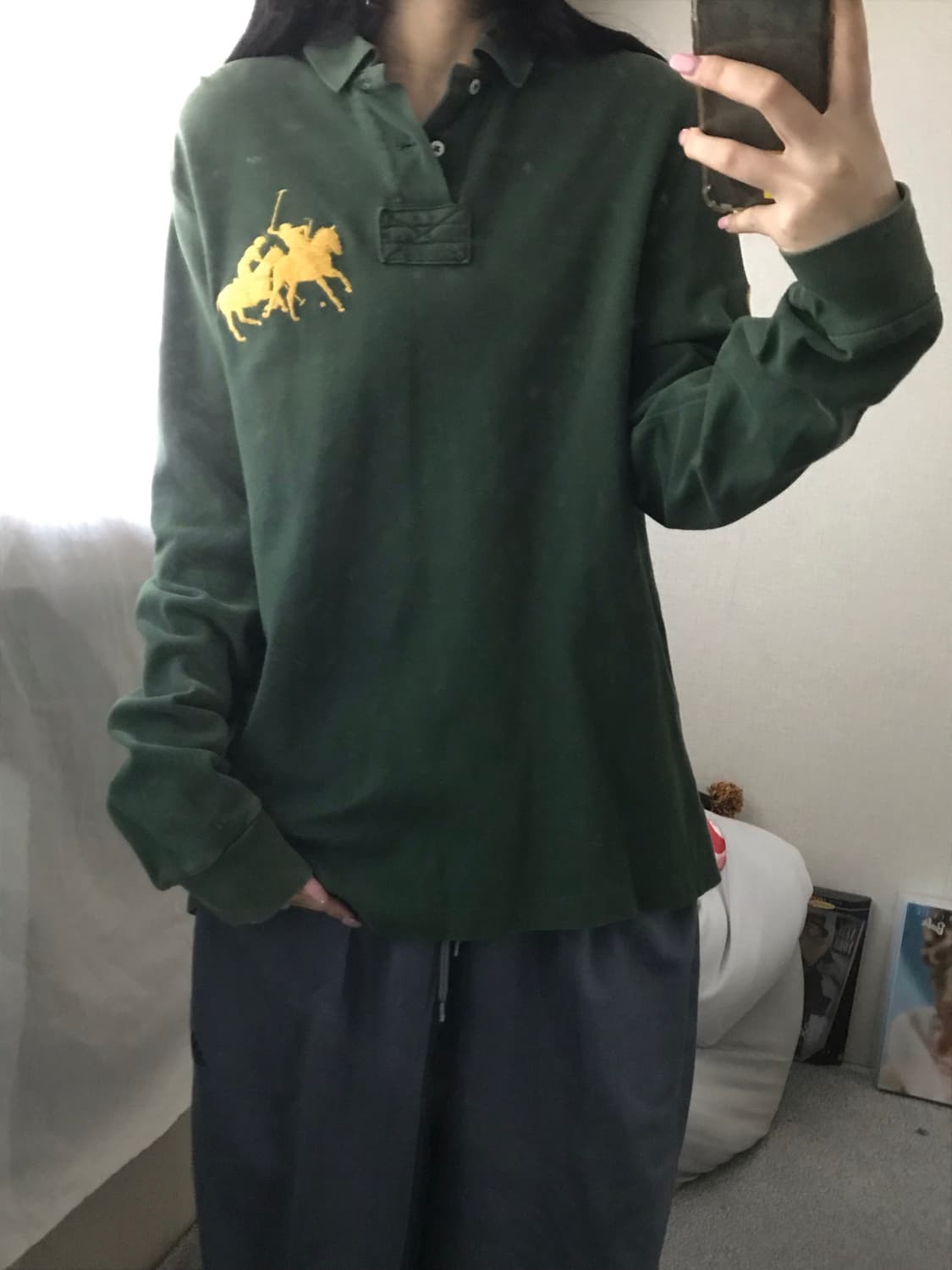 폴로 그린 빅포니 럭비티셔츠 상품이미지2