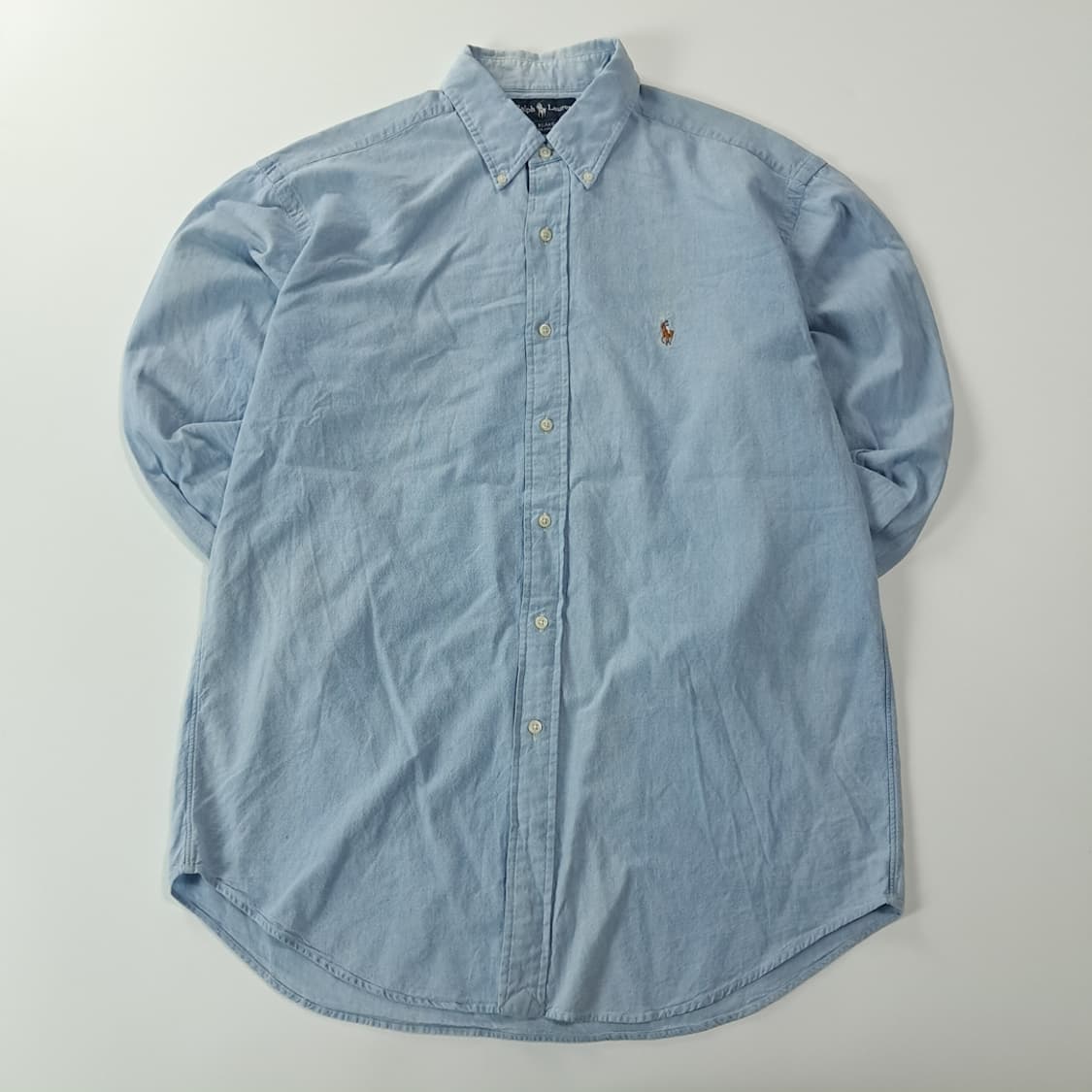 CK297 L 폴로 90s 일본판 멀티포니 샴브레이 셔츠 남방 상품이미지1