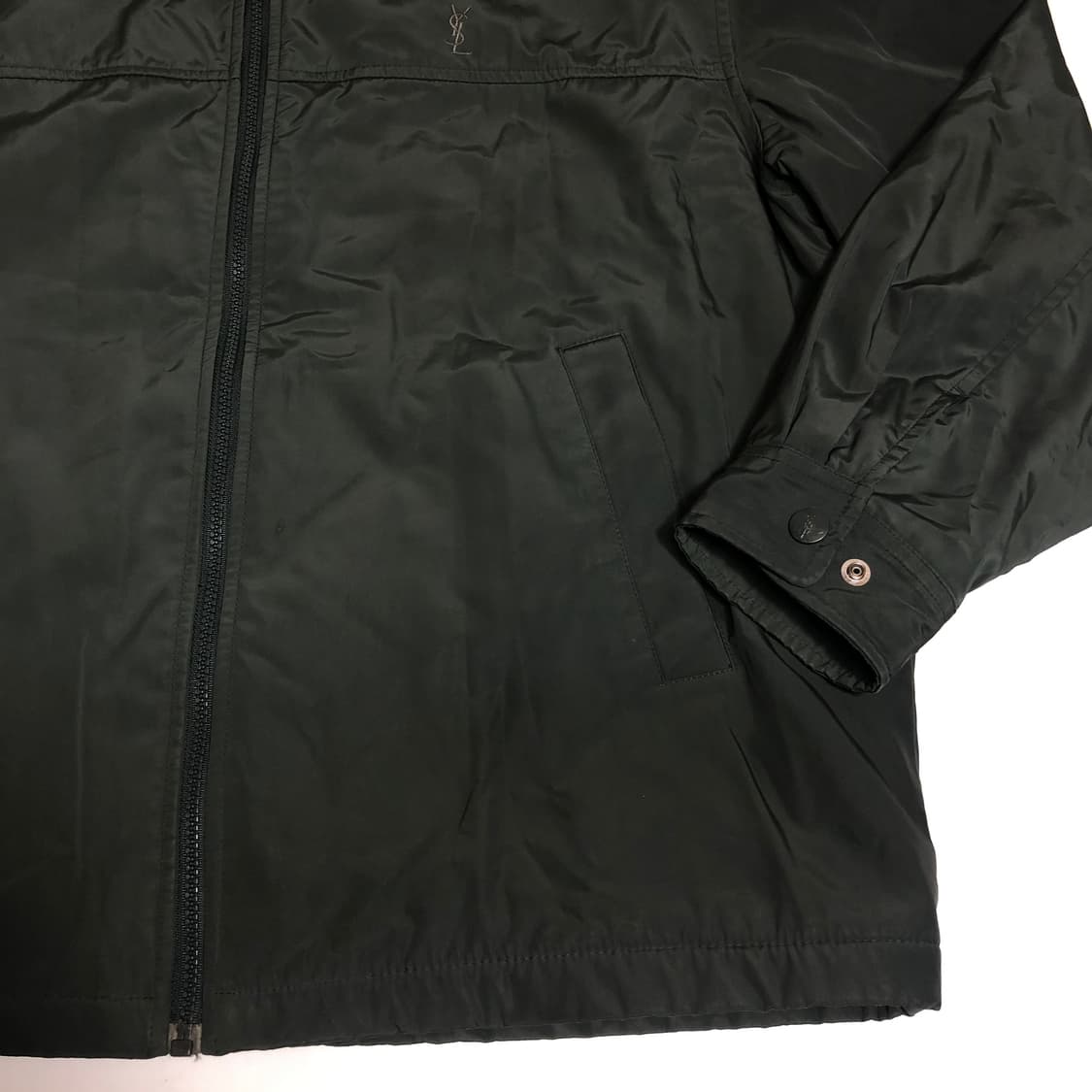 입생로랑 다크그린 블루종 점퍼 XL 상품이미지6