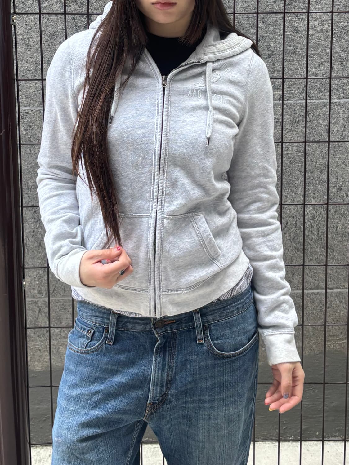 아베크롬비 그레이 후드집업 상품이미지2