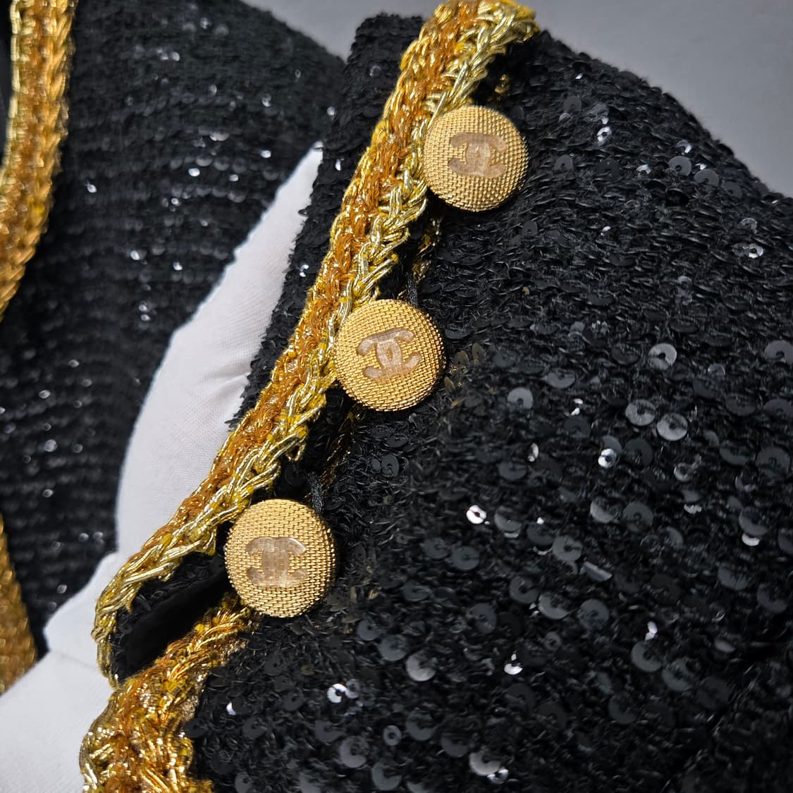 백화점판 / 샤넬 CC 스팽글 자켓 40 상품이미지3