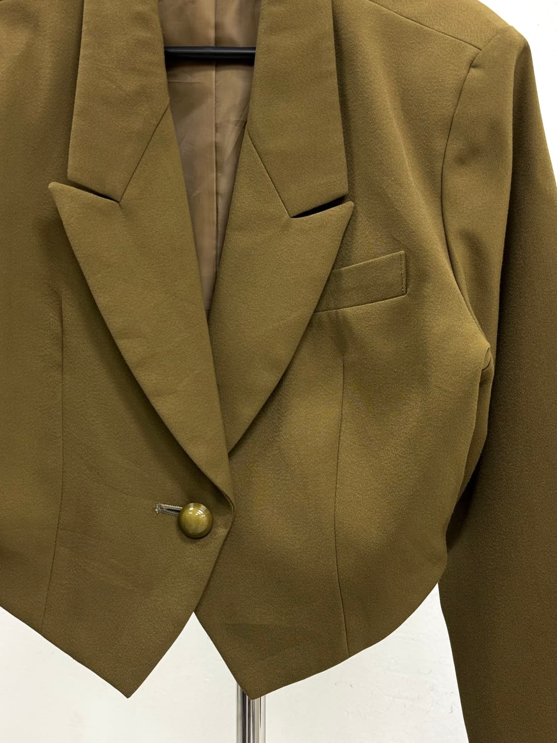 빈티지 올리브 크롭 블레이저 자켓 상품이미지5