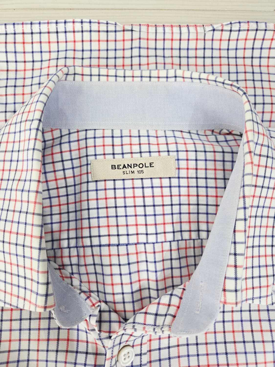빈폴(BEANPOLE) 슬림핏 반팔 체크 셔츠 남성 105 상품이미지7
