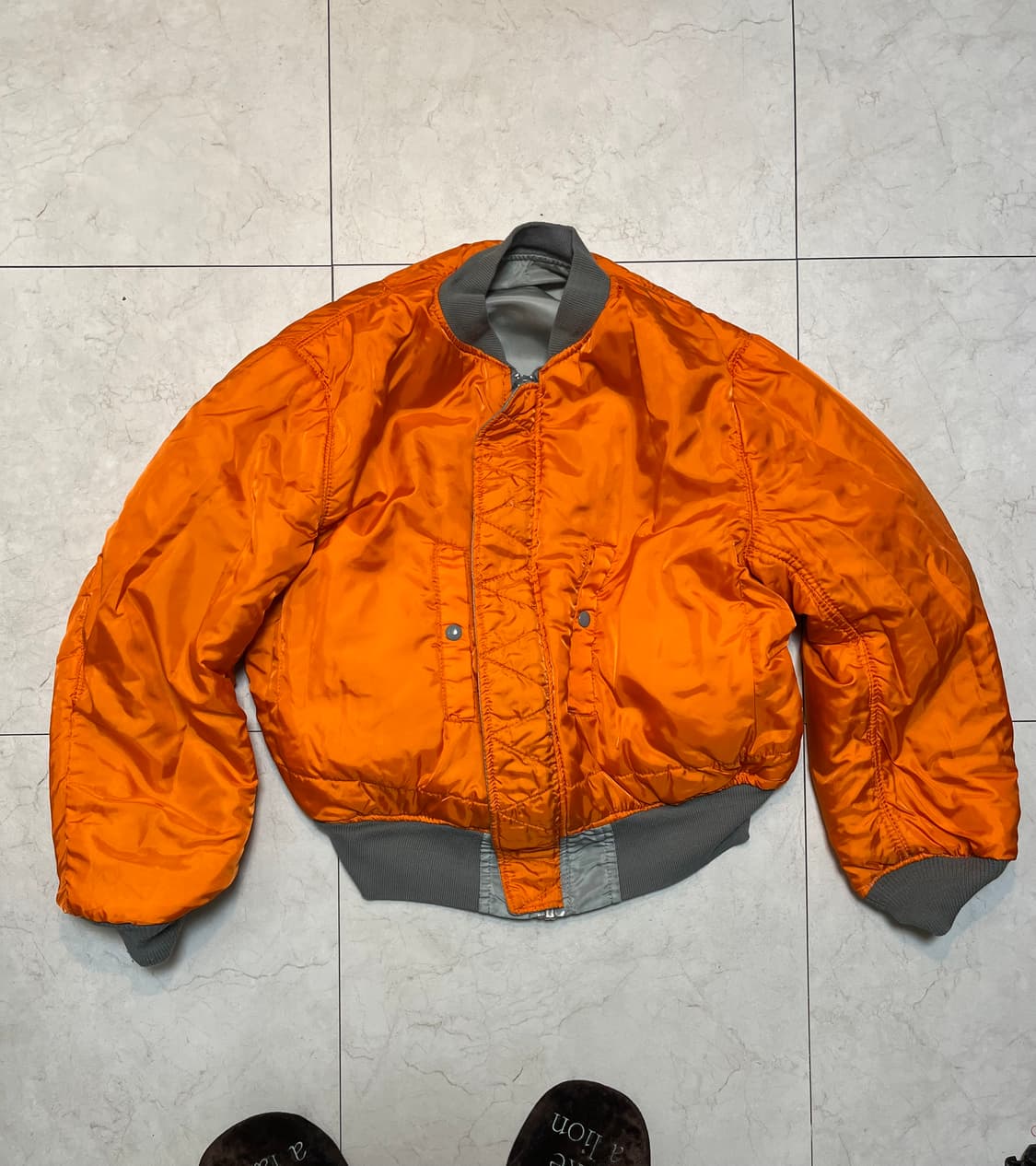 80's 알파 인더스트리 리버시블 ma-1 봄버 L 상품이미지3