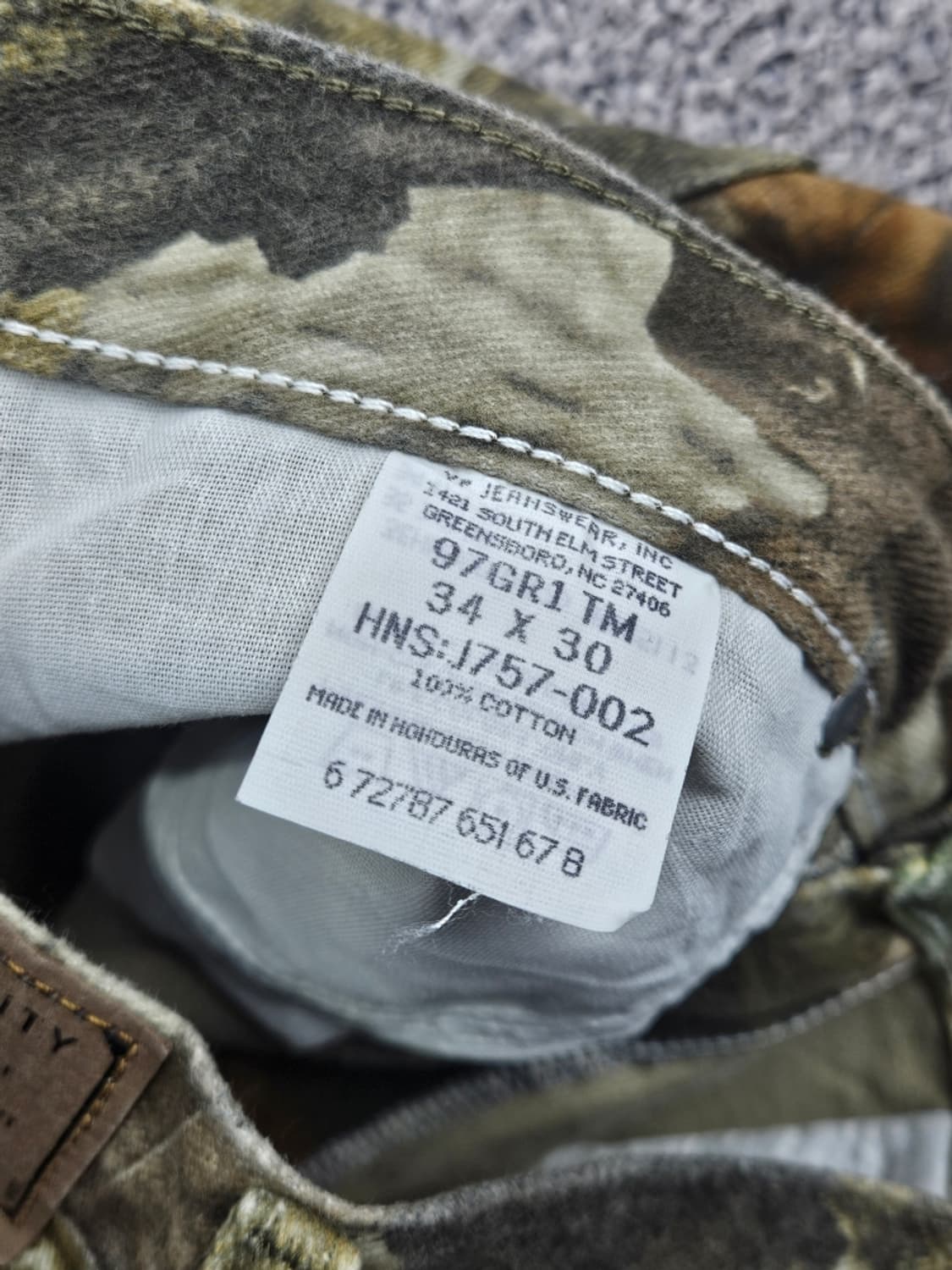 랭글러 리얼트리 패턴 더블니 워크 팬츠 ( 34X30 ) / 11557 상품이미지7