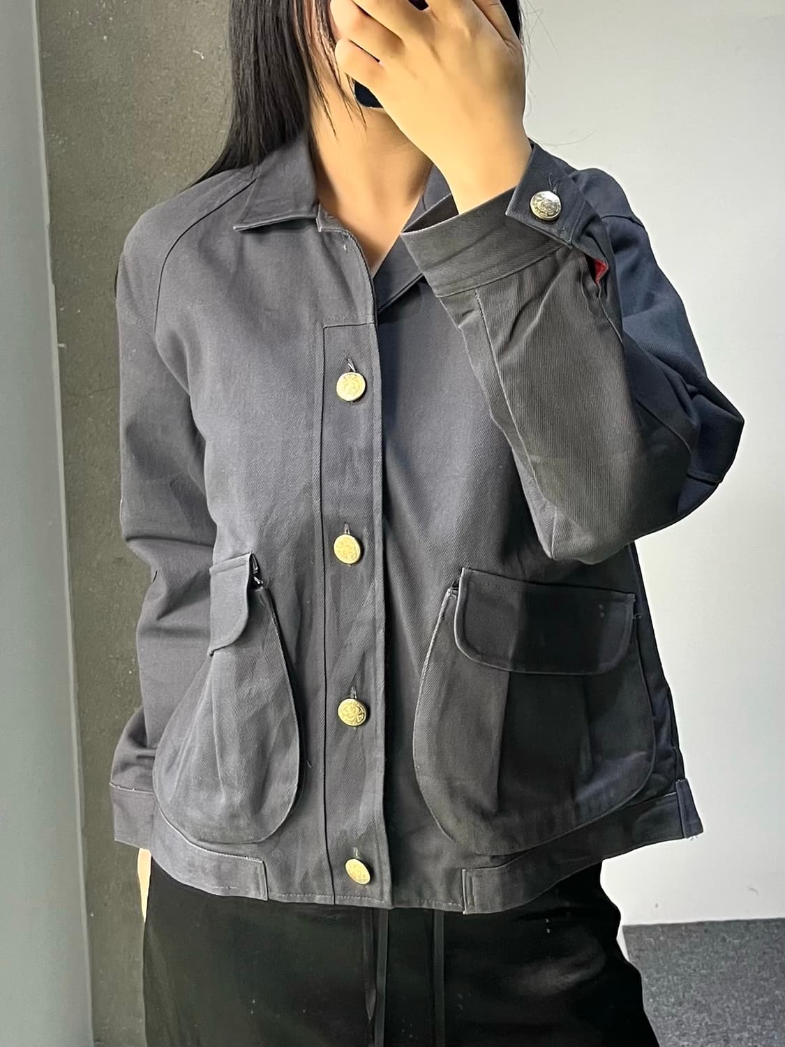 Palten 90's 체크 라인 워크 자켓 상품이미지2