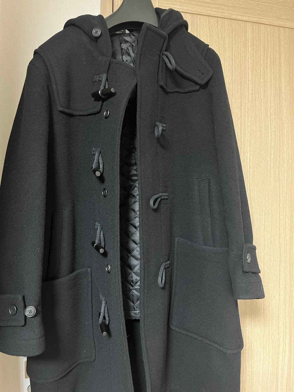 24/7시리즈 WOOL 더플 코트 블랙 S 상품이미지4