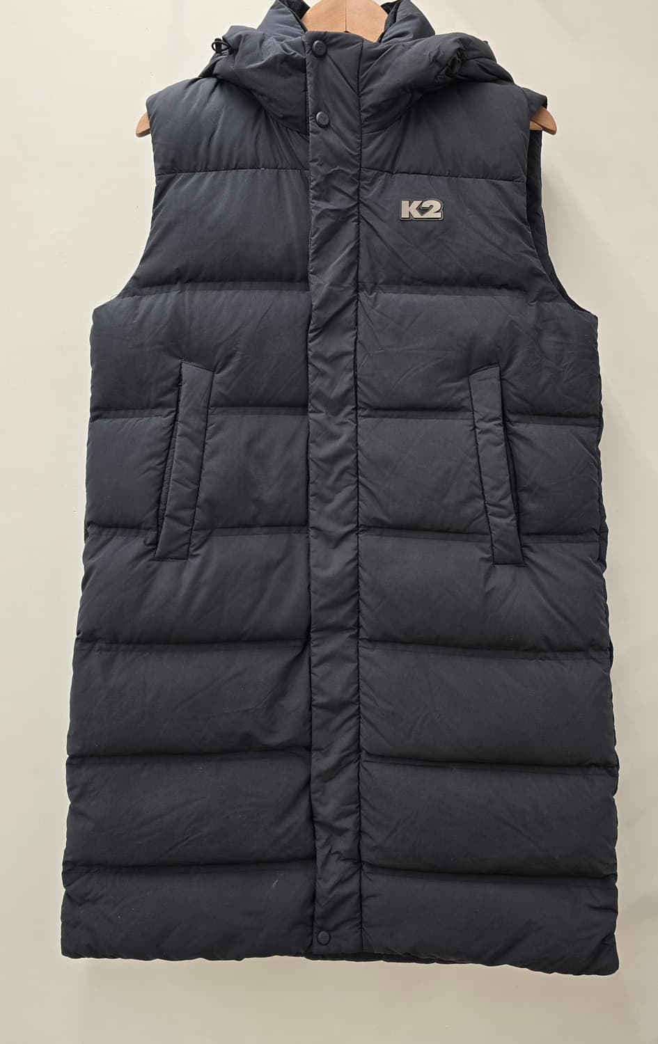 K2 여성 구스다운 롱패딩조끼.  싸이즈95 상품이미지1