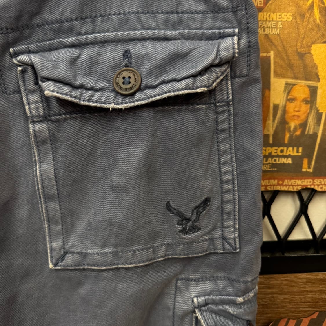 아메리칸 이글 카고 반바지 후면 포켓 독수리 포인트 블루 상품이미지7