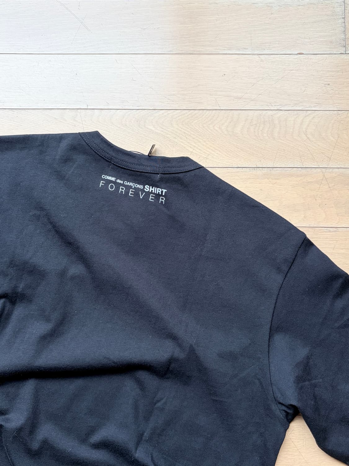 [L] 꼼데가르송 셔츠 forever 라인 티셔츠 블랙 상품이미지4
