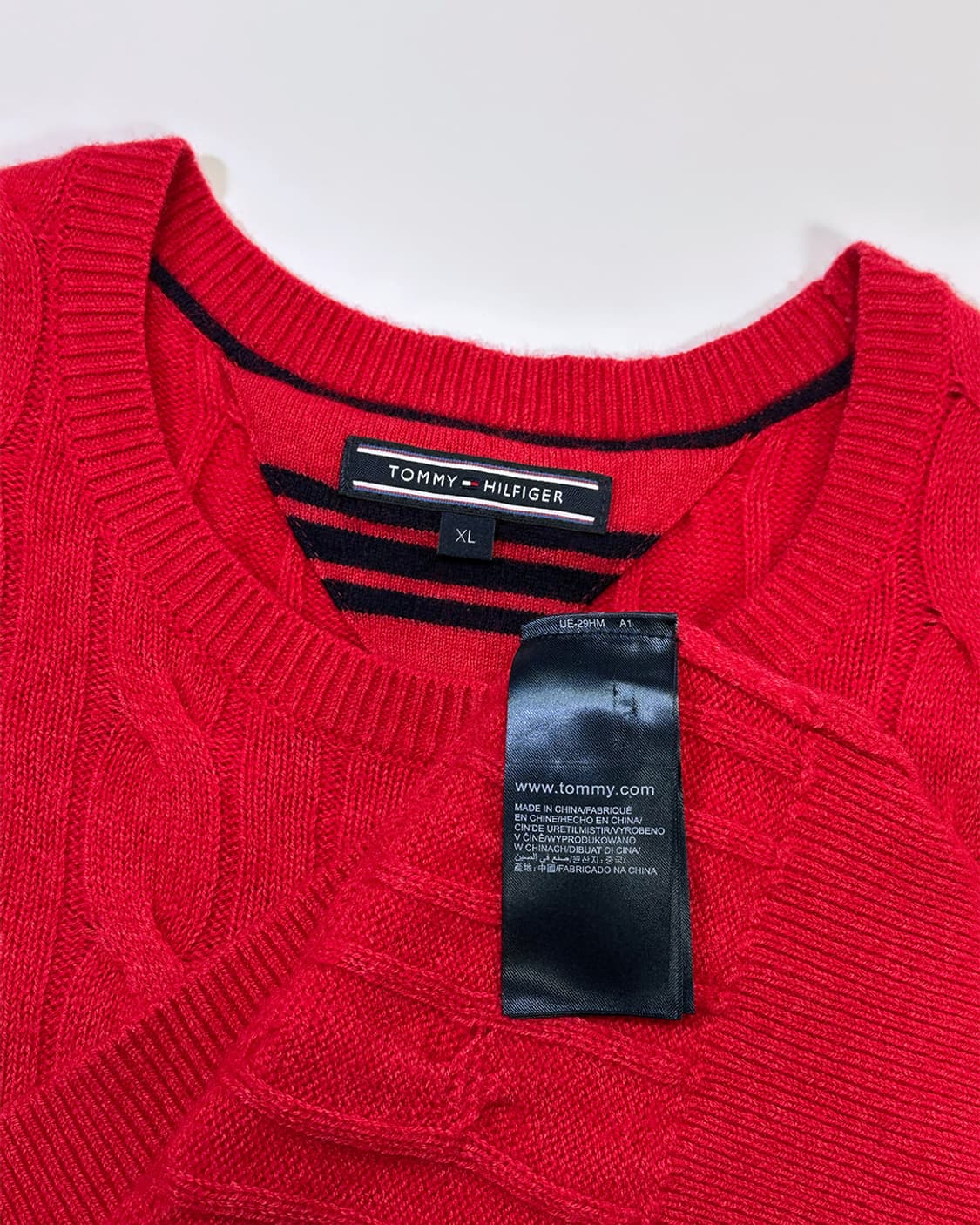 타미힐피거 케이블 니트 레드 상품이미지3