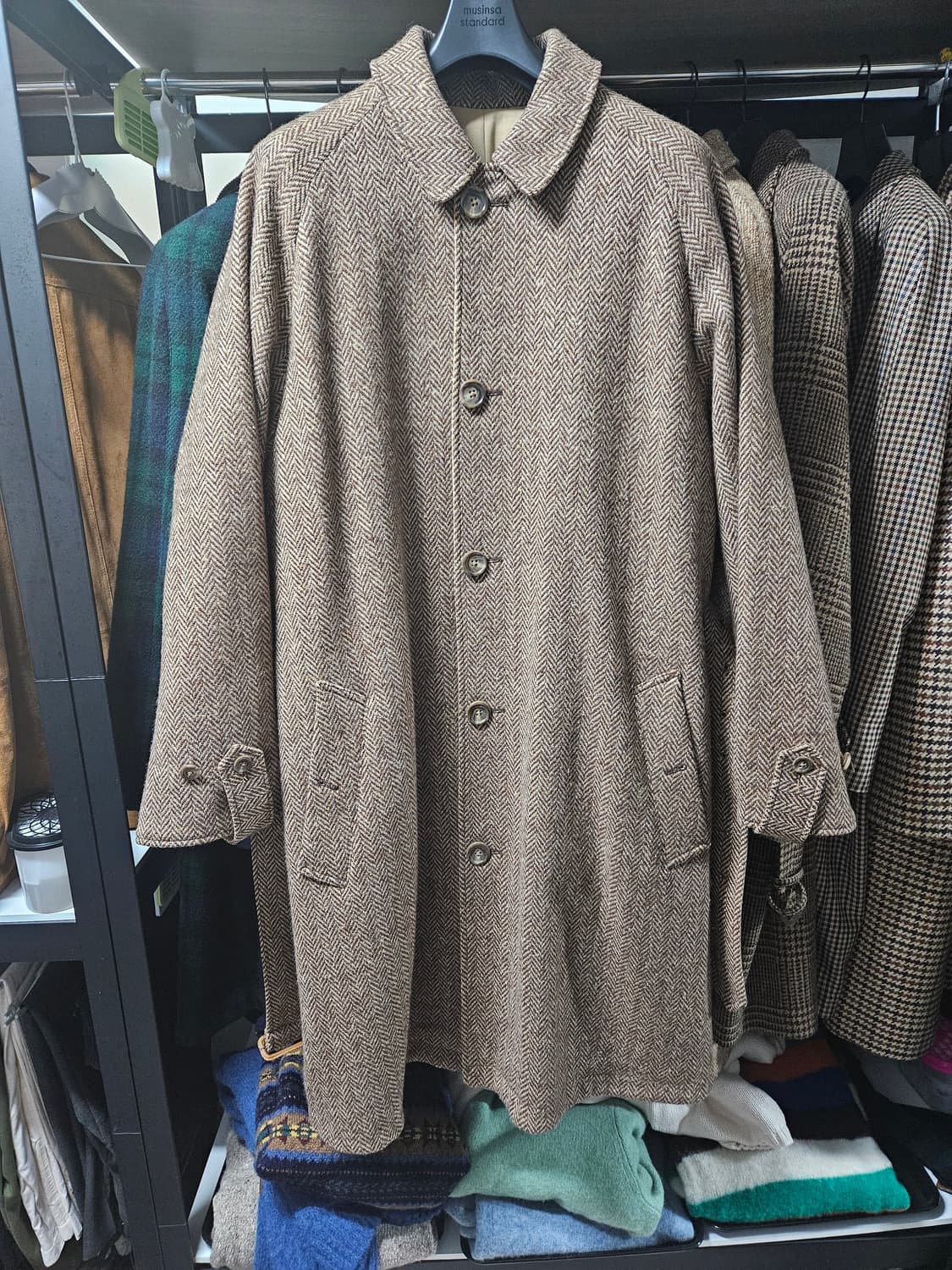 폴로 리버시블 헤링본 발마칸. 105~110 상품이미지1